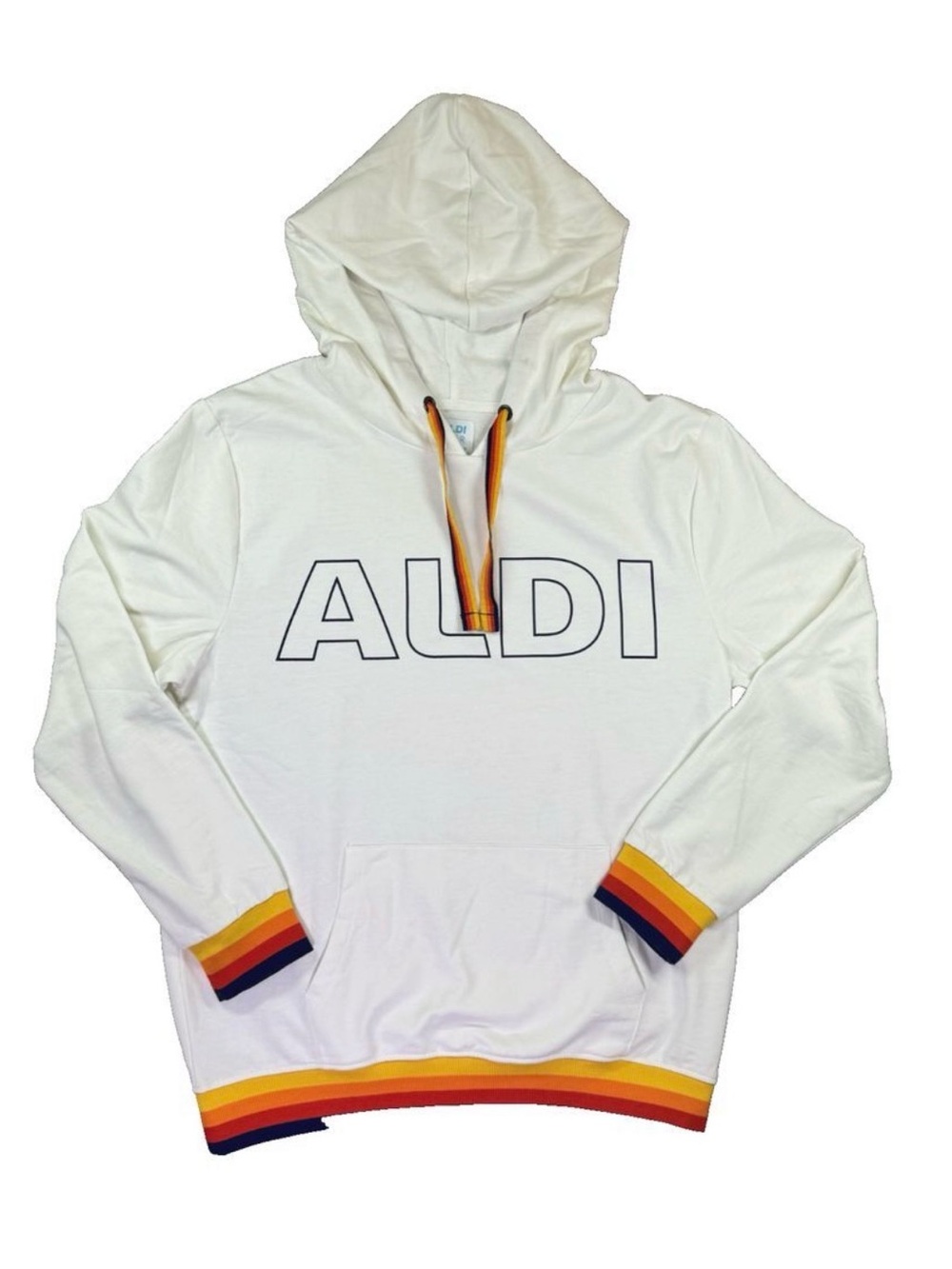 Aldi Gear Fall 2023 Logo Hoodie Sweatshirt Cream Size L